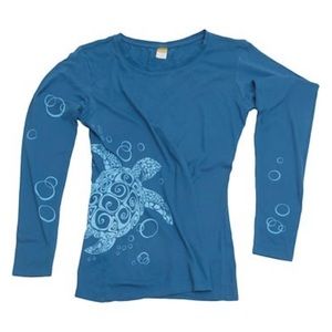 Blue Onno WWF Sea Turtle Long Sleeve - size small